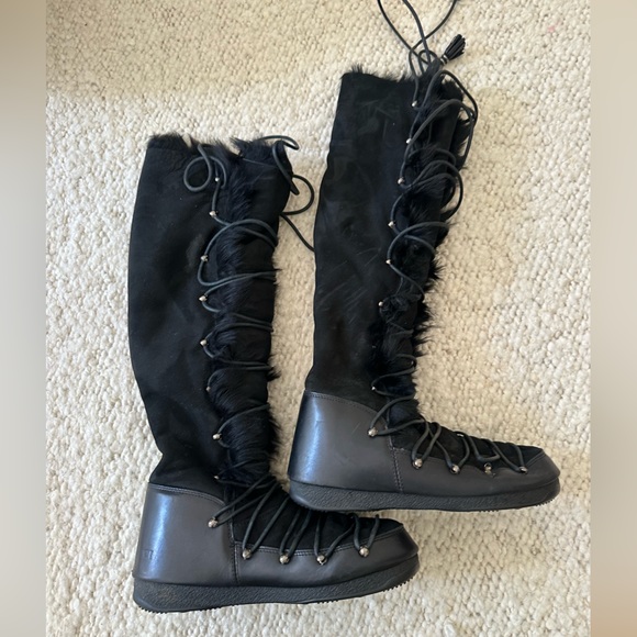 Emilio Pucci Black Shearling Winter Boots (EU 39, EUC) - Picture 4 of 4